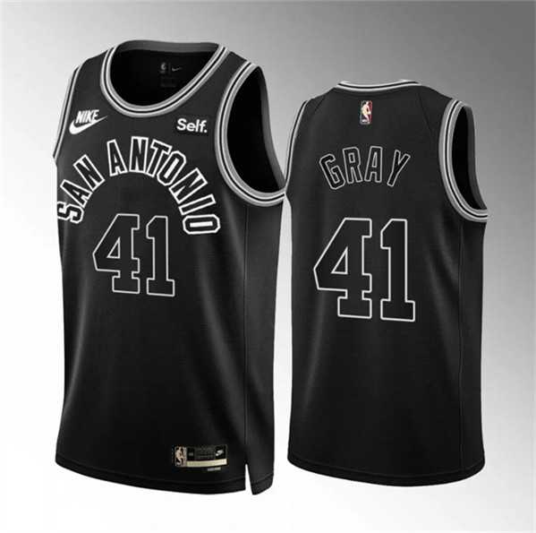 Men's San Antonio Spurs #41 Raiquan Gray 2022-23 Black Classic Edition Stitched Basketball Jersey Dzhi,We sell and wholesale Men's San Antonio Spurs #41 Raiquan Gray 2022-23 Black Classic Edition Stitched Basketball Jersey Dzhi on line form chian!